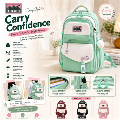 Cute Premium Kids School Backpack (Mint Green)